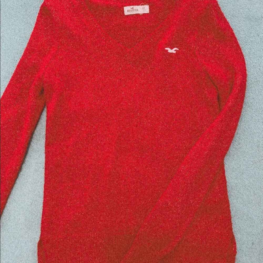 hollister red sweater